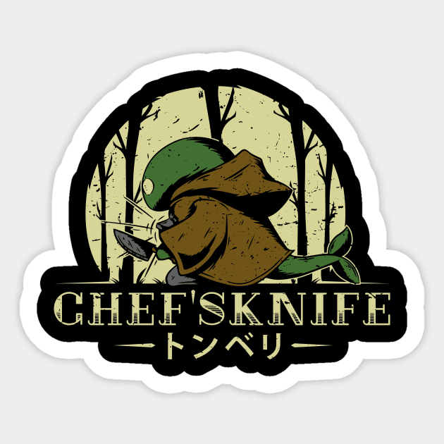 Chef's Knife Sticker by Alundrart